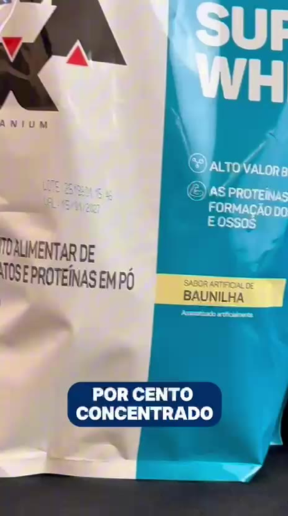 Kit Super Whey 900g + Creatina Monohidratada 300g Max Titanium