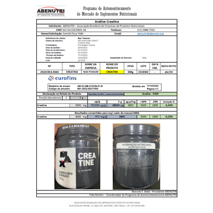 Kit Super Whey 900g + Creatina Monohidratada 300g Max Titanium