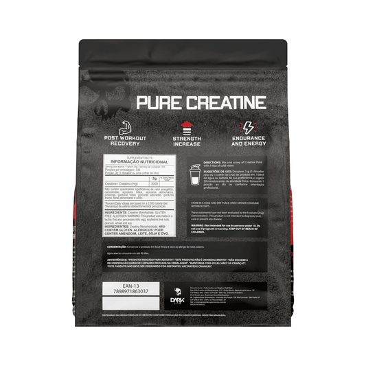 Creatina Monohidratada Pura 1kg, 500g, 300g e 150g Dark Lab - Creatine, Creatina 100% Pura