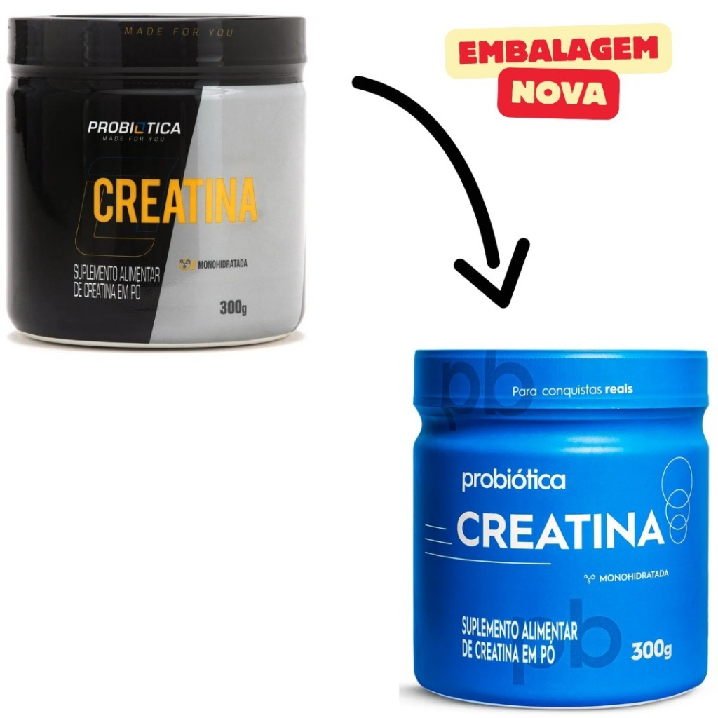 Creatina 300g Probiotica Monohidratada 100% Pura Pote