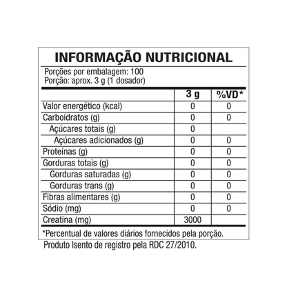 Creatina Pura 300g - Black Skull