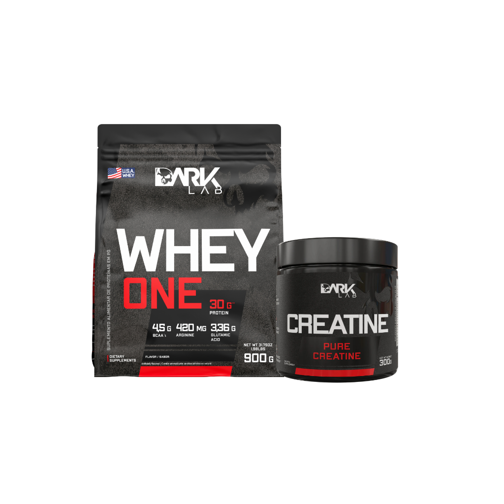 Kit Whey Protein One Refil 900g + Creatina Monohidratada Pura 300g - Dark Lab
