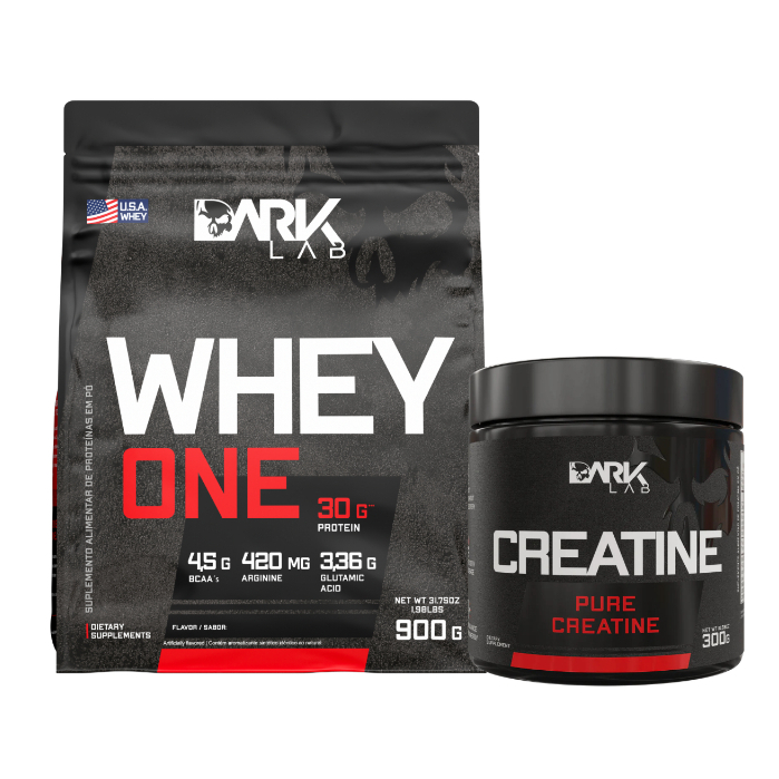 Kit Whey Protein One Refil 900g + Creatina Monohidratada Pura 300g - Dark Lab