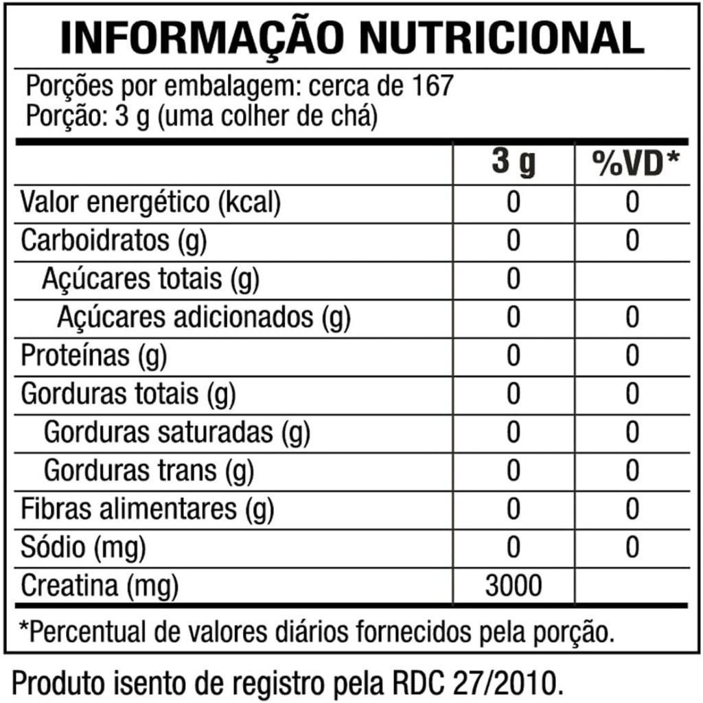 Creatina Refil 500g Blackskull